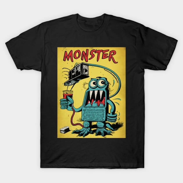 Random Blue Monster T-Shirt by zombill